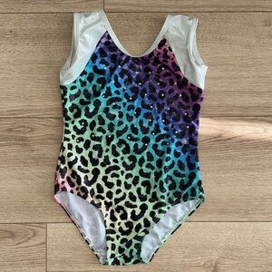 Colorful Leopard Print Leotard